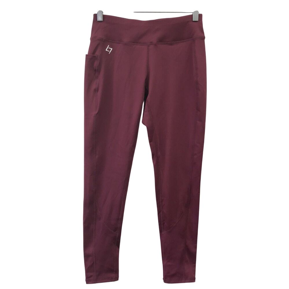 Fittin Pants Womens Small Activewear Burgundy